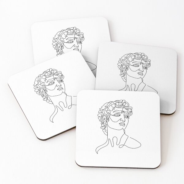 Item preview, David by Michelangelo line art portrait designed and sold by One Line Aesthetics ♡.