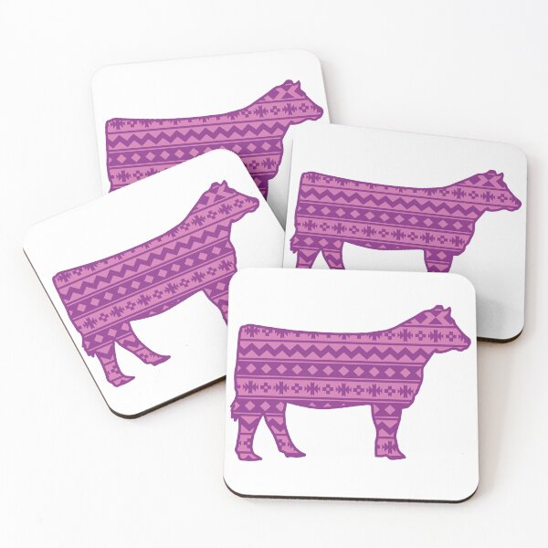 Item preview, Girly Cowgirl Show Heifer with Pink Southwest Pattern designed and sold by Sam Morrison.