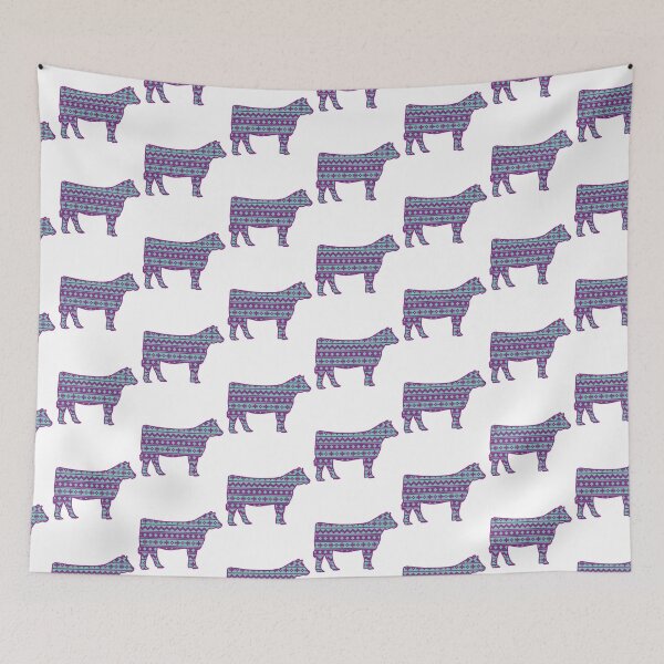 Item preview, Farmgirl Show Heifer with Purple Southwest Pattern designed and sold by Sam Morrison.