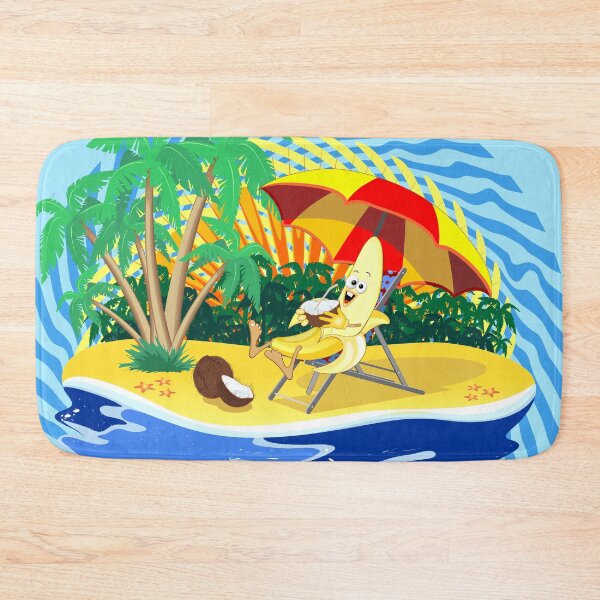 Item preview, Banana Cartoon Character Relax on Summer Tropical Beach designed and sold by BluedarkArt.
