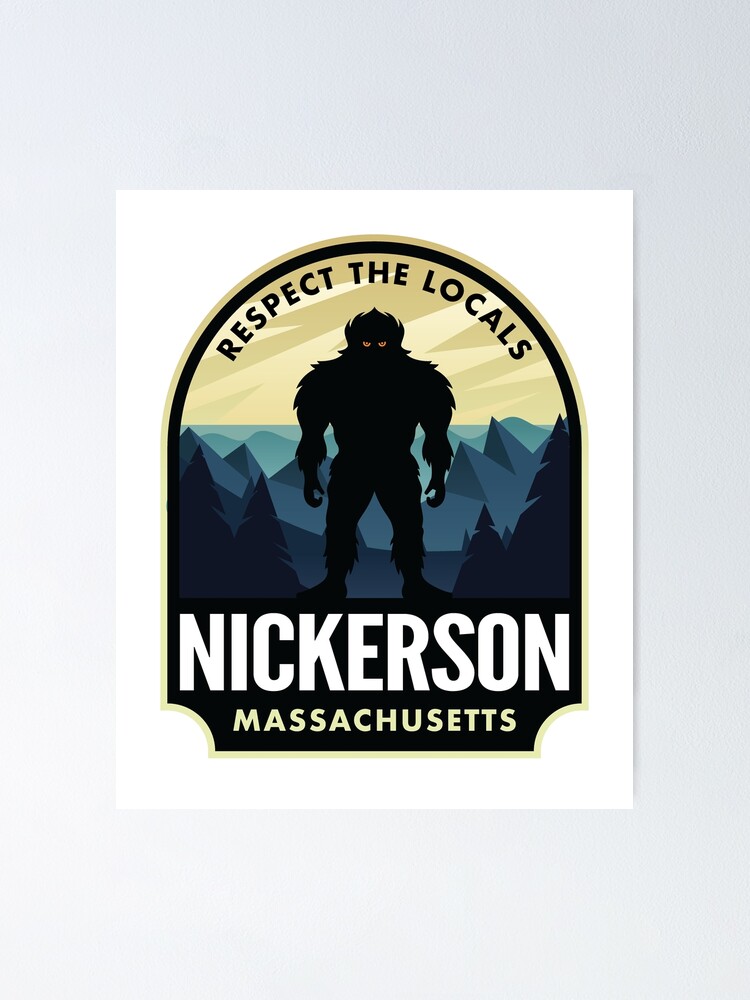 Imagen 1 de 3, Póster con la obra Nickerson Massachusetts Bigfoot Sasquatch, diseñada y vendida por HalpinDesign.