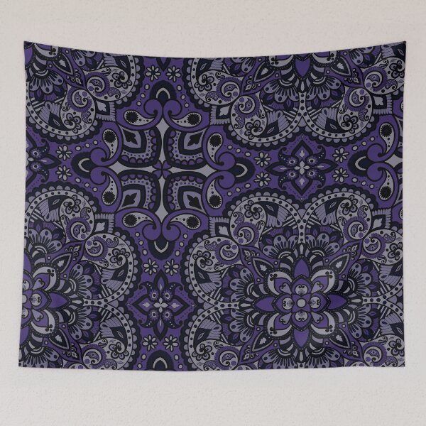 Item preview, Floral Mandala Repeat Pattern - Dark Purple designed and sold by SemDesigns1.