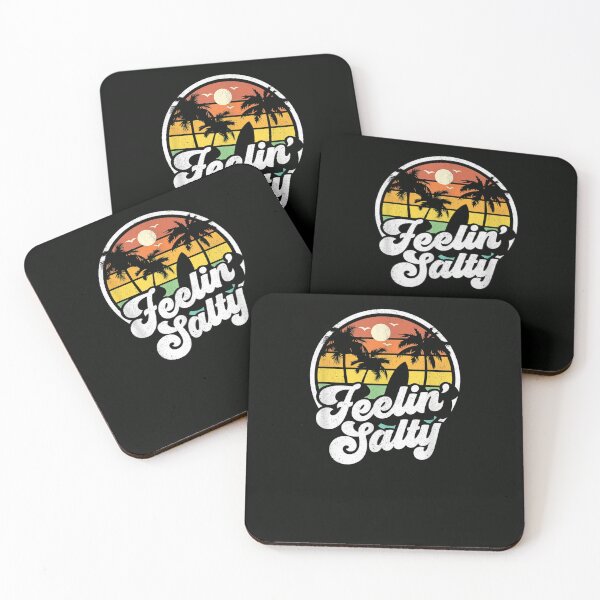 Item preview, Feeling Salty Island Vacation Surfing Palm Retro Beach designed and sold by DeannaMarks.