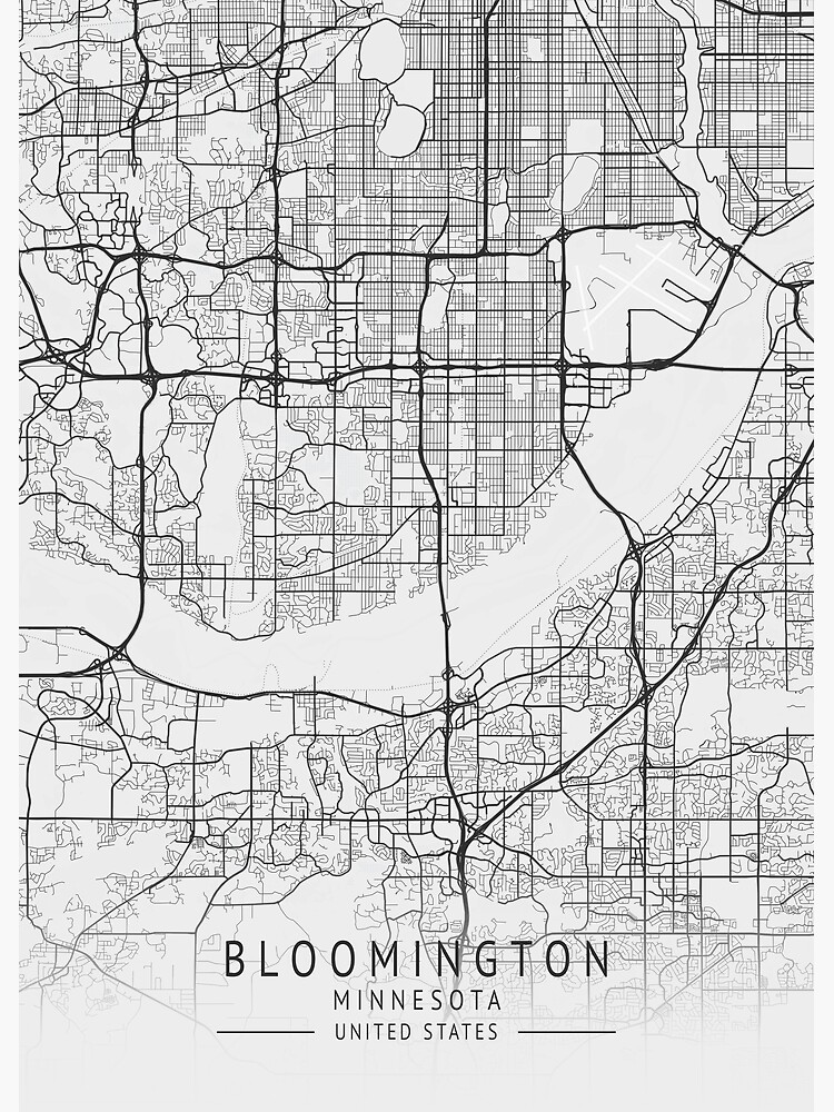 "Bloomington Minnesota US Gray City Map" Poster for Sale by