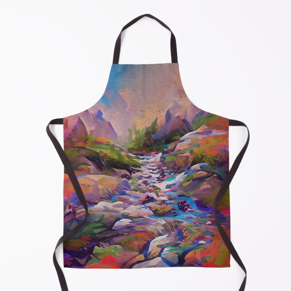 Item preview, Beautiful Painting of Mountain Stream designed and sold by CattlettArt.