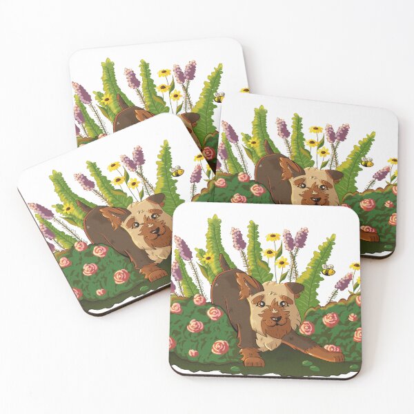 Item preview, Yorkie in the Garden designed and sold by Arwyn Jones.