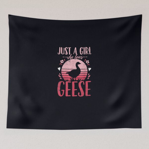 Item preview, Geese Goose Just a Girl Who Loves Geese Retro Vintage designed and sold by DeannaMarks.