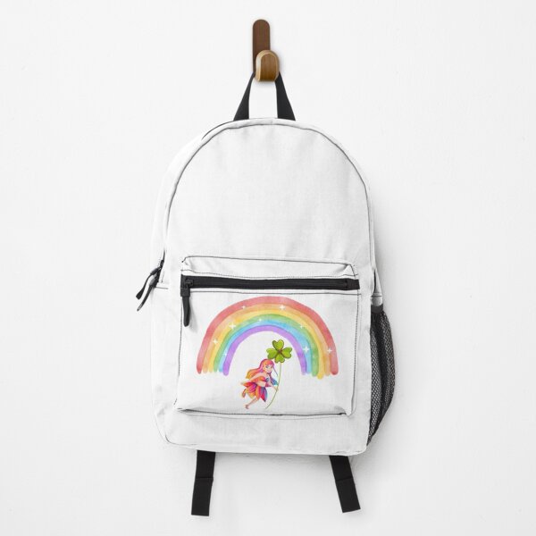 Item preview, a luck fairy taking her clover and heading towards the end of the rainbow designed and sold by kounoushop.