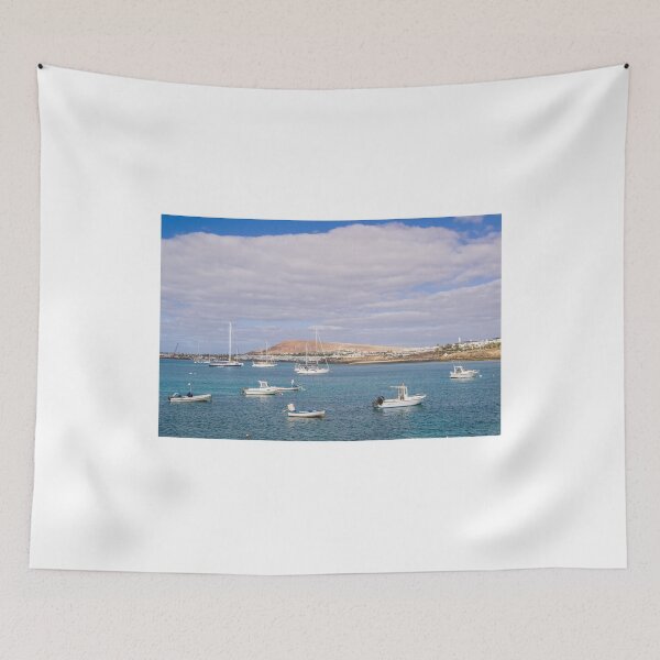Item preview, Small boats and Playa Blanca resort, Lanzarote designed and sold by MichaelBShannon.