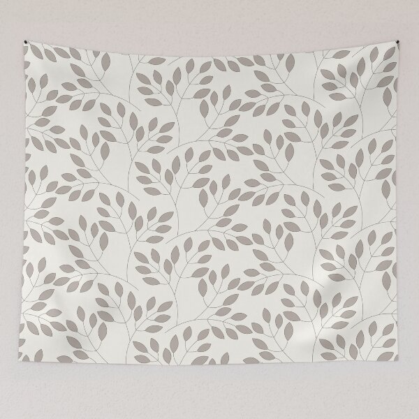 Item preview, Modern Greige Leaf designed and sold by AtStudioMinimal.