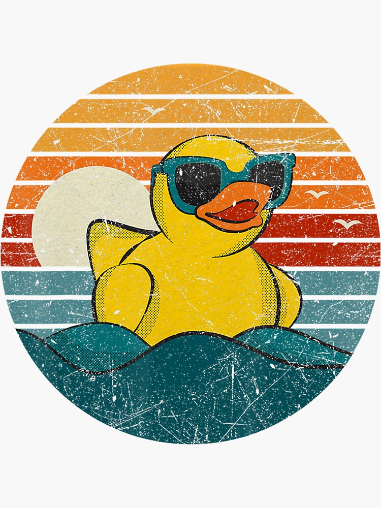 Funny Yellow Rubber Duck Cute Duckie Duckling Loves Ducks Sticker By Galeznwikins Redbubble 6060