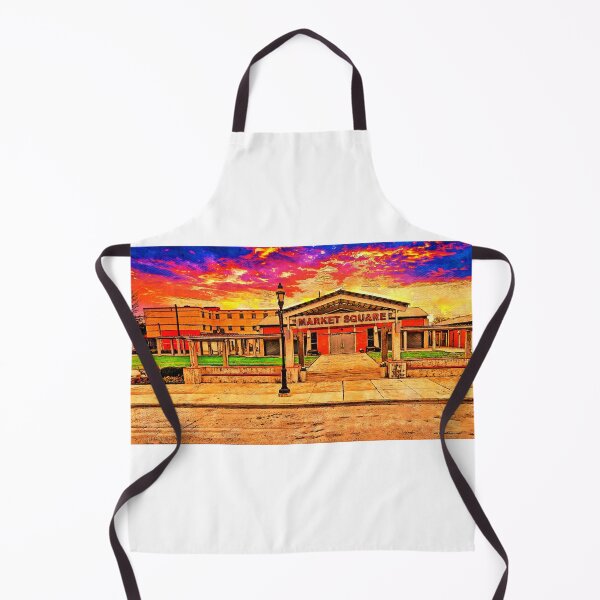 Item preview, Grand Prairie Farmers Market at sunset - digital painting designed and sold by NickoPrints.