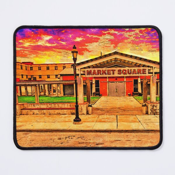 Item preview, Grand Prairie Farmers Market at sunset - digital painting designed and sold by NickoPrints.