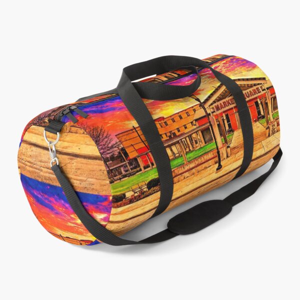 Item preview, Grand Prairie Farmers Market at sunset - digital painting designed and sold by NickoPrints.