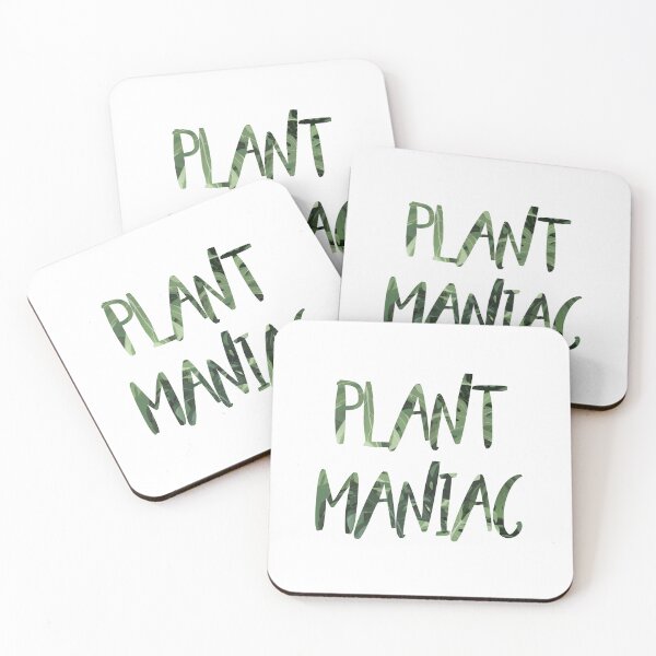 Item preview, Plant Maniac illustrated quote, funny plants quote designed and sold by Ana Moguš.