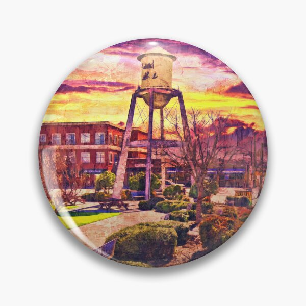 Item preview, The Water tower in Market Square at sunset, Grand Prairie, Texas designed and sold by NickoPrints.