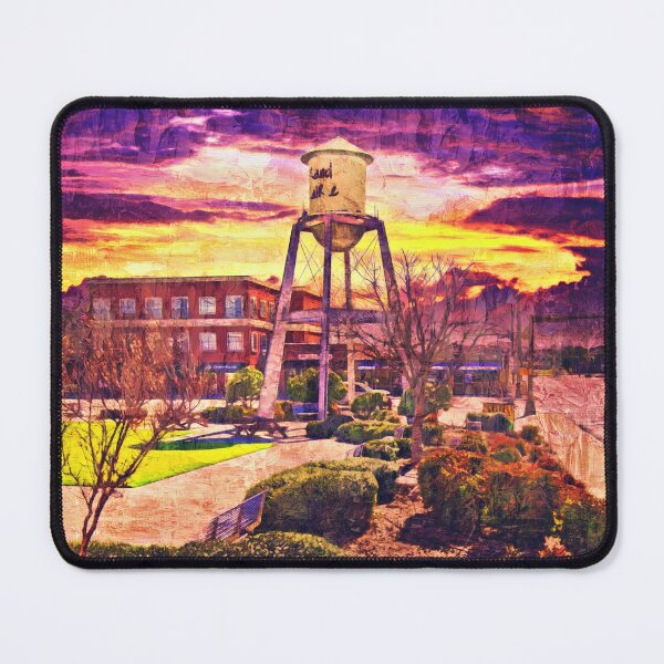 Item preview, The Water tower in Market Square at sunset, Grand Prairie, Texas designed and sold by NickoPrints.