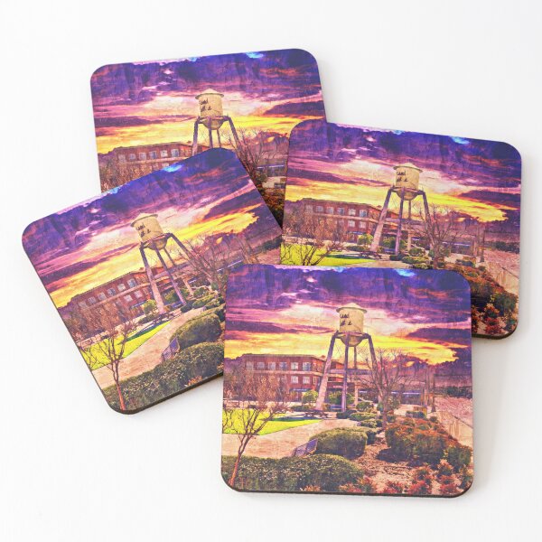 Item preview, The Water tower in Market Square at sunset, Grand Prairie, Texas designed and sold by NickoPrints.