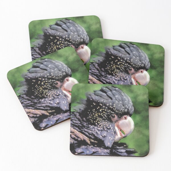Item preview, Red Tailed Black Cockatoo, Cute Red Tailed Black Cockatoo, Best gift idea for Red Tailed Black Cockatoo and Australian Large Bird Lovers designed and sold by Paintcorner.