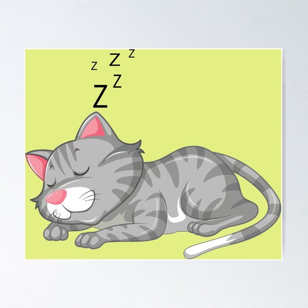 Item preview, cute resting And relaxing grey color cat - resting and relaxing designed and sold by FastHub.