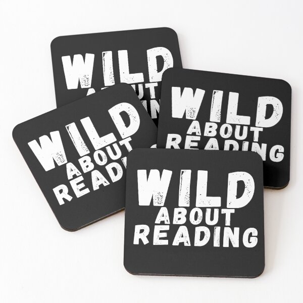 Item preview,   Wild about reading ,I have to read  ,POSITIVE funny quote ,black and white illustration. designed and sold by Coolclassy.