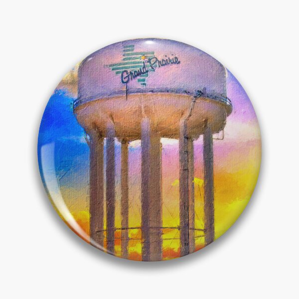 Item preview, The water tower near State Highway 161 at sunset, Grand Prairie, Texas designed and sold by NickoPrints.