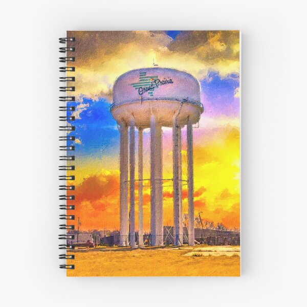Item preview, The water tower near State Highway 161 at sunset, Grand Prairie, Texas designed and sold by NickoPrints.