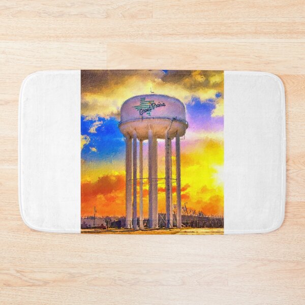 Item preview, The water tower near State Highway 161 at sunset, Grand Prairie, Texas designed and sold by NickoPrints.
