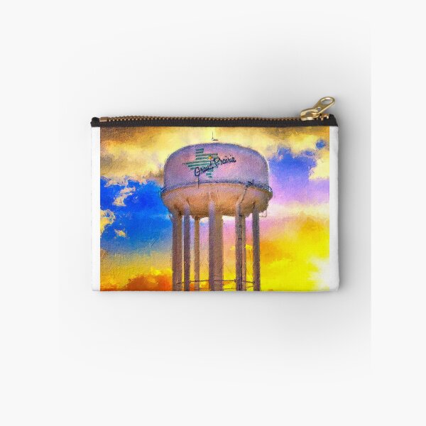 Item preview, The water tower near State Highway 161 at sunset, Grand Prairie, Texas designed and sold by NickoPrints.