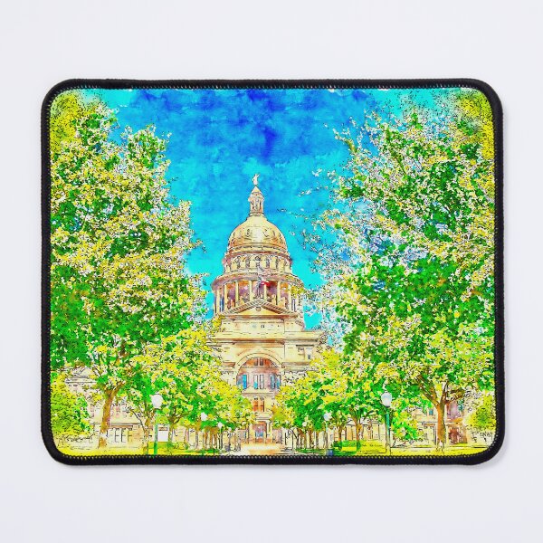 Item preview, Texas State Capitol in Austin - pen sketch and watercolor designed and sold by NickoPrints.