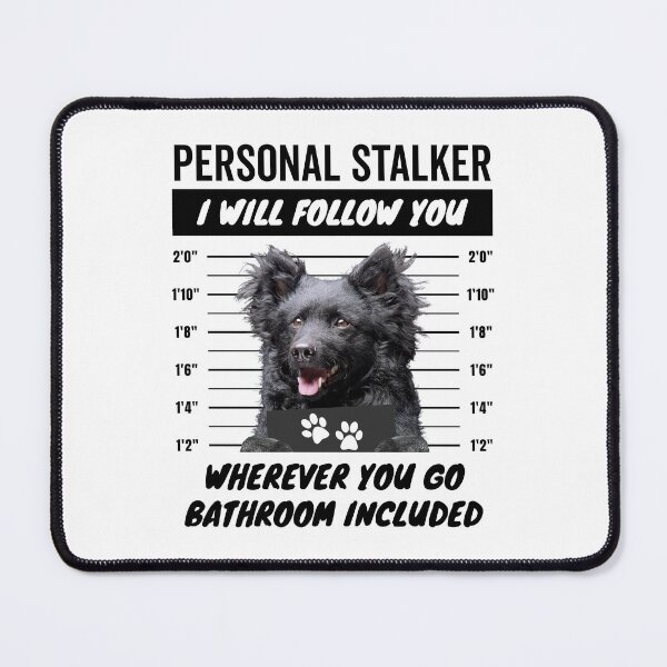 Item preview, Personal Stalker Dog – Black Mudi designed and sold by More Cute Dogs.