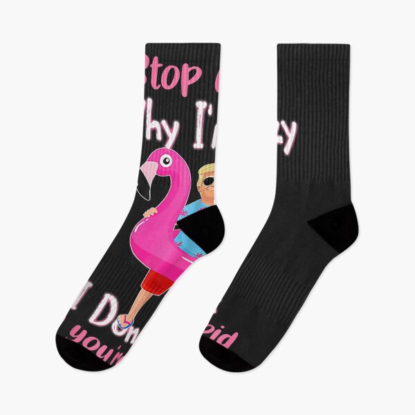Item preview, Trump Vacation Hawaii Flamingo Stop Asking Why I’m Crazy Tee designed and sold by ricnikkiaavi.