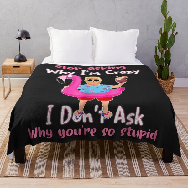 Item preview, Trump Vacation Hawaii Flamingo Stop Asking Why I’m Crazy Tee designed and sold by ricnikkiaavi.