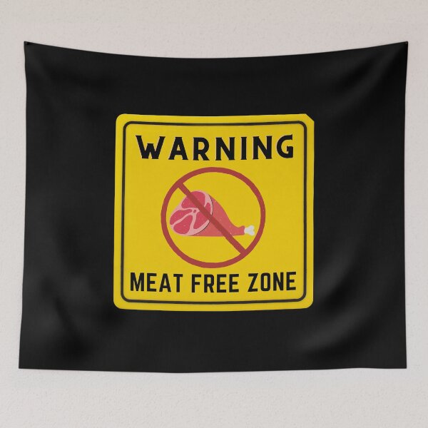 Item preview, WARNING MEAT FREE ZONE designed and sold by Surfing Designs.Life.