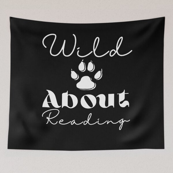 Item preview,  Wild about reading ,I have to read  ,POSITIVE funny quote ,black and white illustration. designed and sold by Coolclassy.