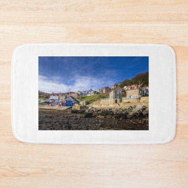 Item preview, Cottages and boathouse in Runswick Bay, North Yorkshire designed and sold by MichaelBShannon.