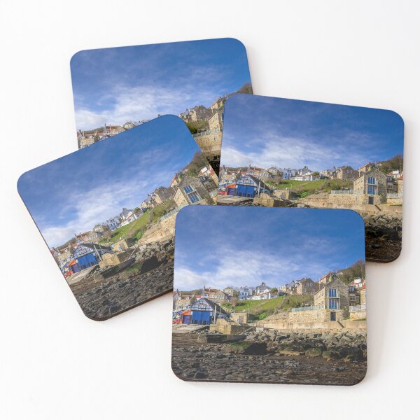 Item preview, Cottages and boathouse in Runswick Bay, North Yorkshire designed and sold by MichaelBShannon.