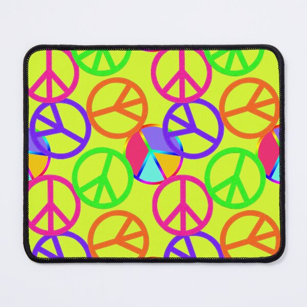 Item preview, Peace Signs Patterns on Peridot Green | Felt Style | Cherie's Art(c)2022 designed and sold by CheriesArt.