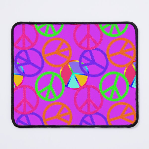Item preview, Peace Signs Patterns on Pink | Felt Style | Cherie's Art(c)2022 designed and sold by CheriesArt.