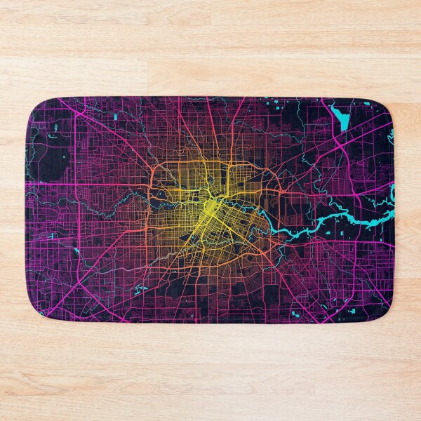 Item preview, Houston City Map of Texas, USA - Neon designed and sold by deMAP.