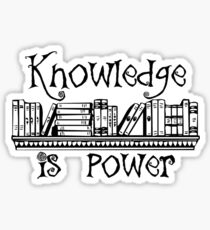 Knowledge is Power - Learning and Higher Learning Gifts for Book Lovers and Readers Sticker