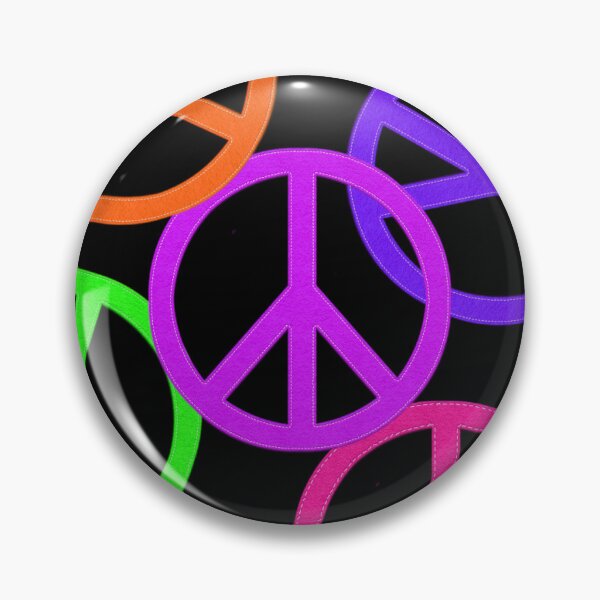 Item preview, Peace Signs Patterns on Black | Felt Style | Cherie's Art(c)2022 designed and sold by CheriesArt.