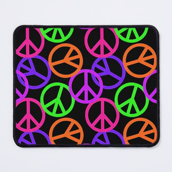 Item preview, Peace Signs Patterns on Black | Felt Style | Cherie's Art(c)2022 designed and sold by CheriesArt.