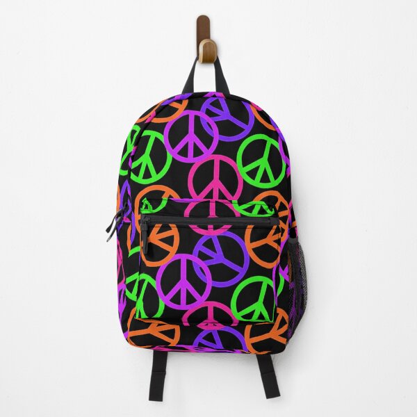 Item preview, Peace Signs Patterns on Black | Felt Style | Cherie's Art(c)2022 designed and sold by CheriesArt.