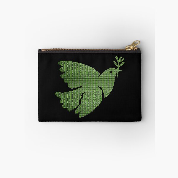 Aperçu de l'œuvre Code binaire Colombe Paix créée et vendue par hacktees-shop.