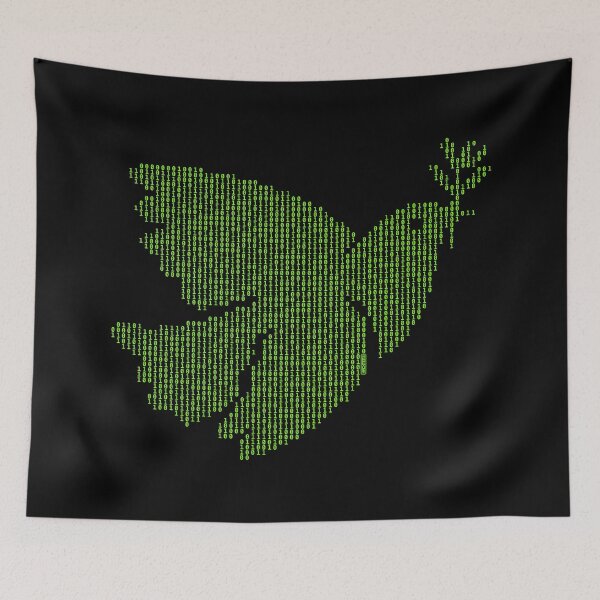 Item preview, Binary Code Dove Peace designed and sold by hacktees-shop.