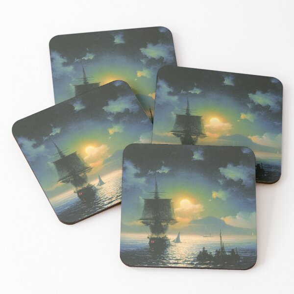 Item preview, fantastic ship landscape designed and sold by ArtIsWonderful.