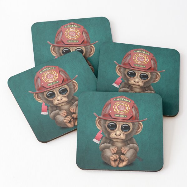 Item preview, Cute Baby Monkey Firefighter designed and sold by JeffBartels.