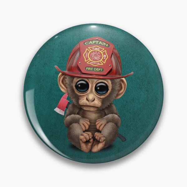 Item preview, Cute Baby Monkey Firefighter designed and sold by JeffBartels.