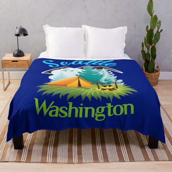 Item preview, Seattle Washington Retro Hiking Outdoors Hike Camping. designed and sold by Umiska.